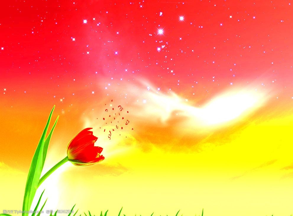 关键词:云彩与鲜花 彩云 花朵 绿草 唯美背景 云彩 鲜花 其他 动漫