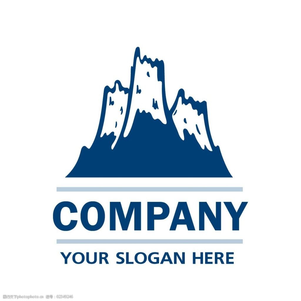 蓝色冰山通用logo素材