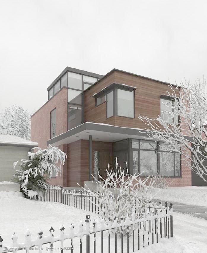 私人豪华小别墅整体模型09(带贴图)图片-图行天下图库