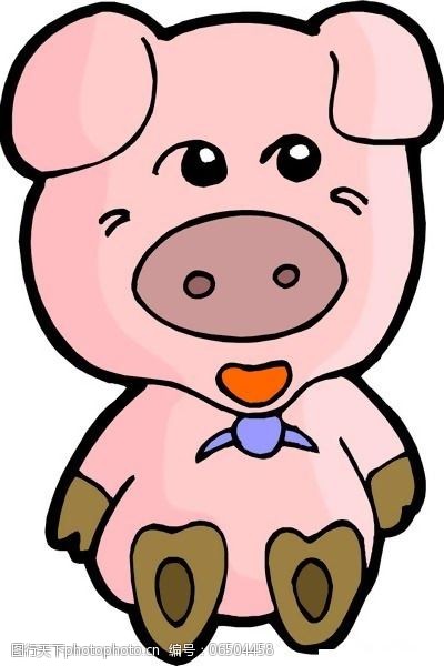 卡通动物 可爱卡通 免费下载 色彩 位图 猪 面料图库 服装设计 图案花
