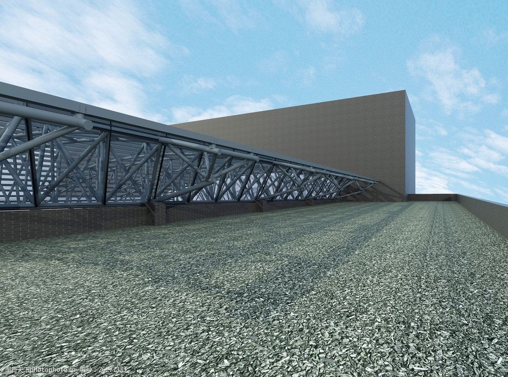 屋顶桁架四边形收口图片