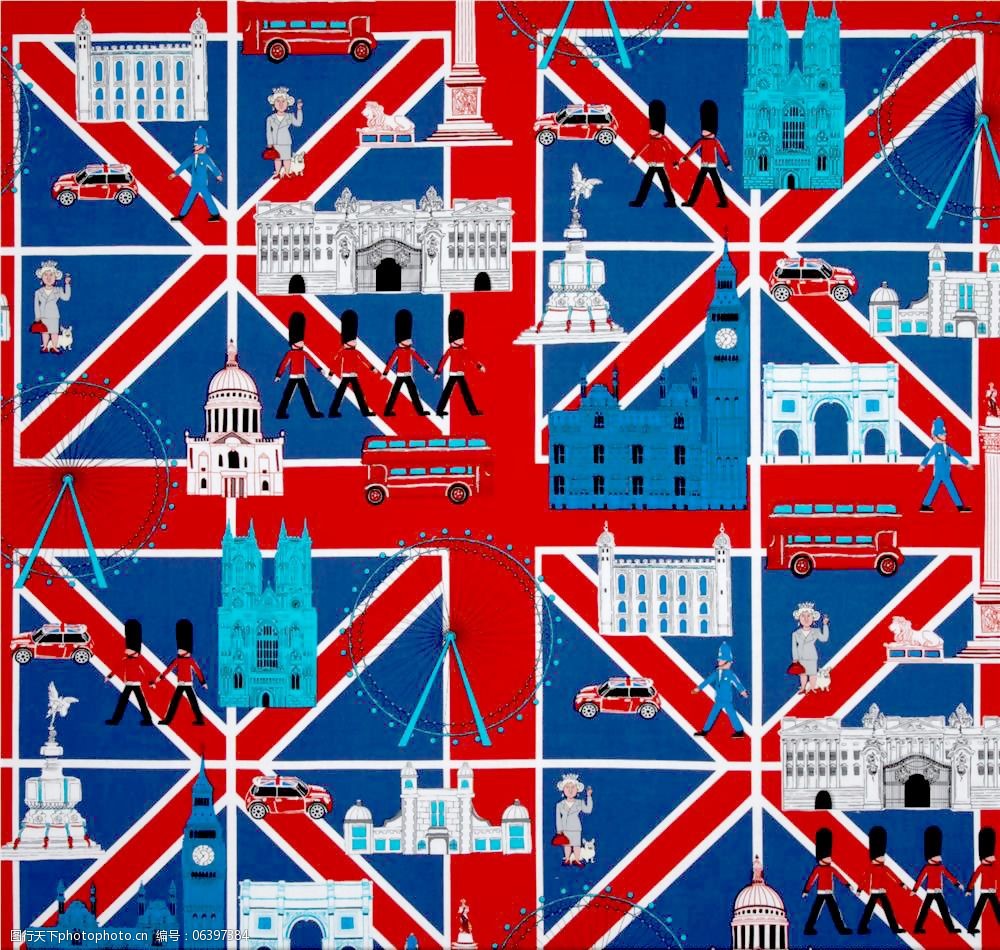 位图风格英伦风免费素材