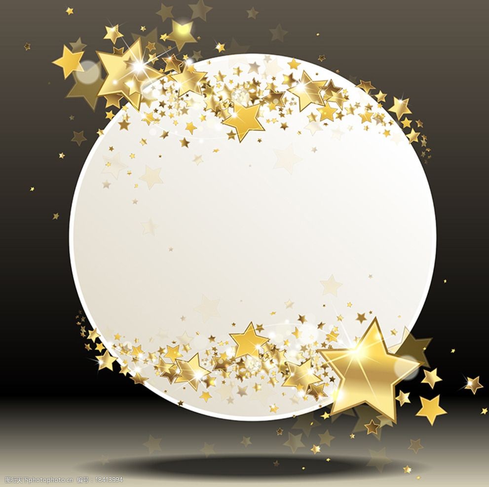 矢量金色星光闪耀背景图片
