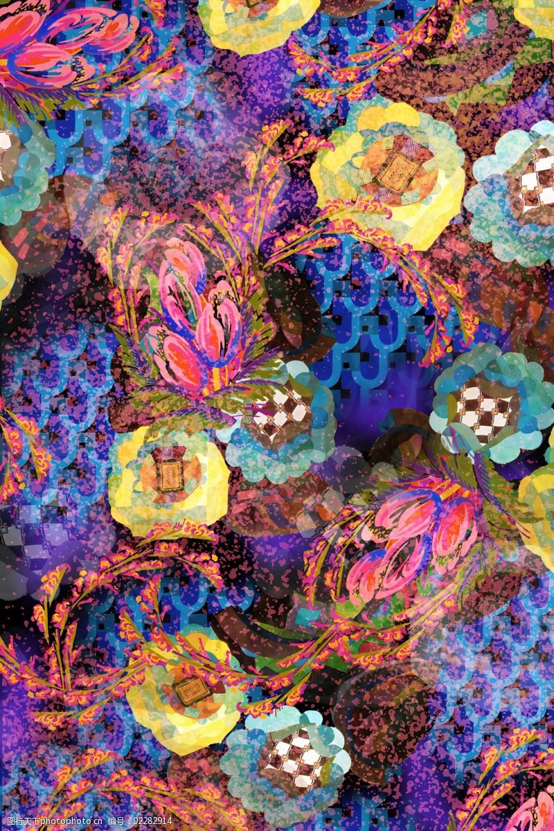 位图抽象花朵免费素材