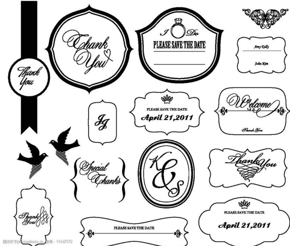 欧式图标标签图片