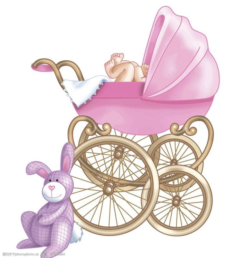 婴儿车婴儿幼儿卡通图片