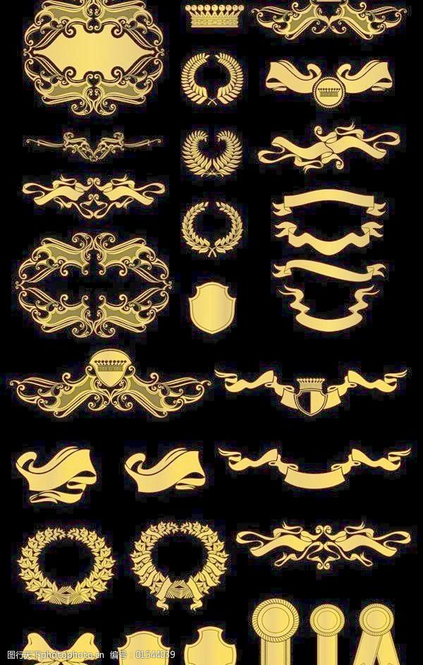 各种简单实用的旗帜花边矢量素材