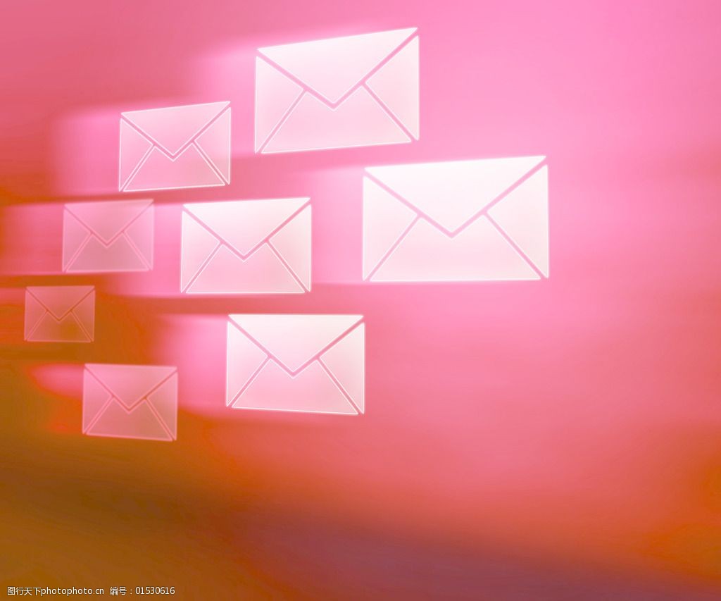 电子邮件的红色背景