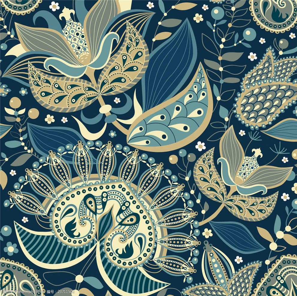 印度风格花纹背景