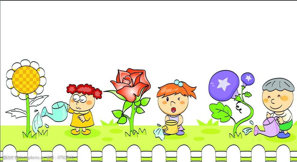 花园里的孩子图片