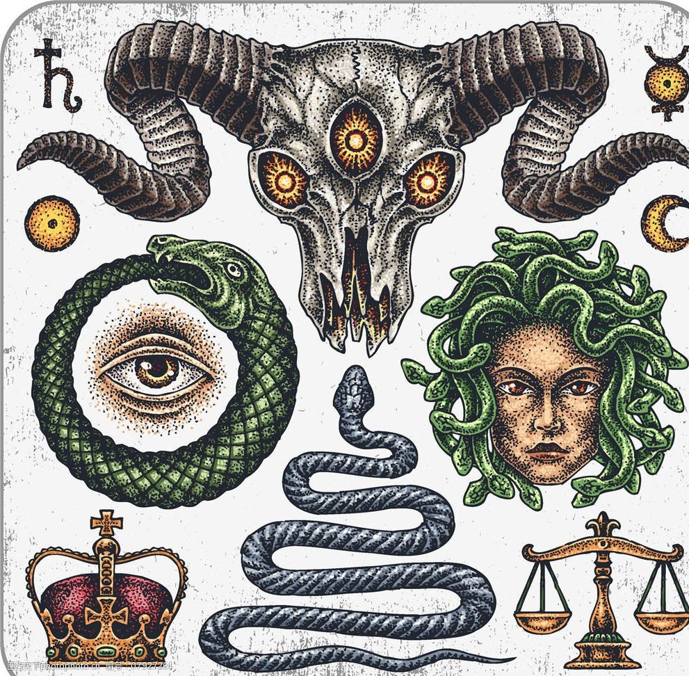 美式纹身图案图片