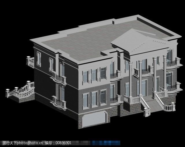 關鍵詞:商務獨棟建築模型免費下載 3d建築 3d素材 別墅 3d建築 max