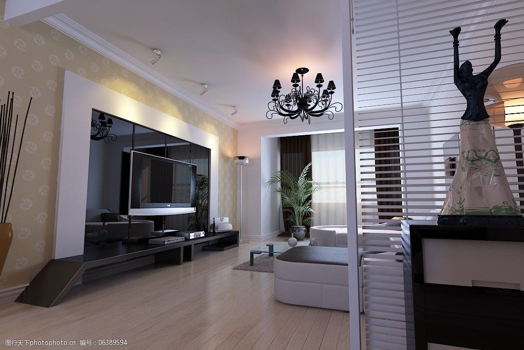 客厅免费下载 大方 简约      模型 时尚 3d模型素材 室内装饰模型