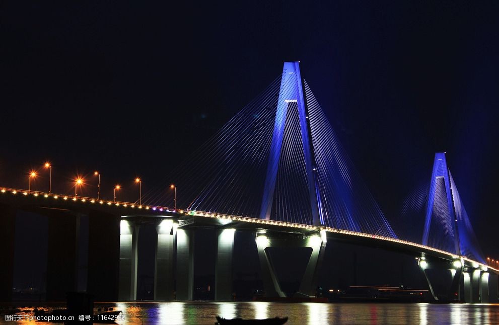 椒江大桥夜景图片