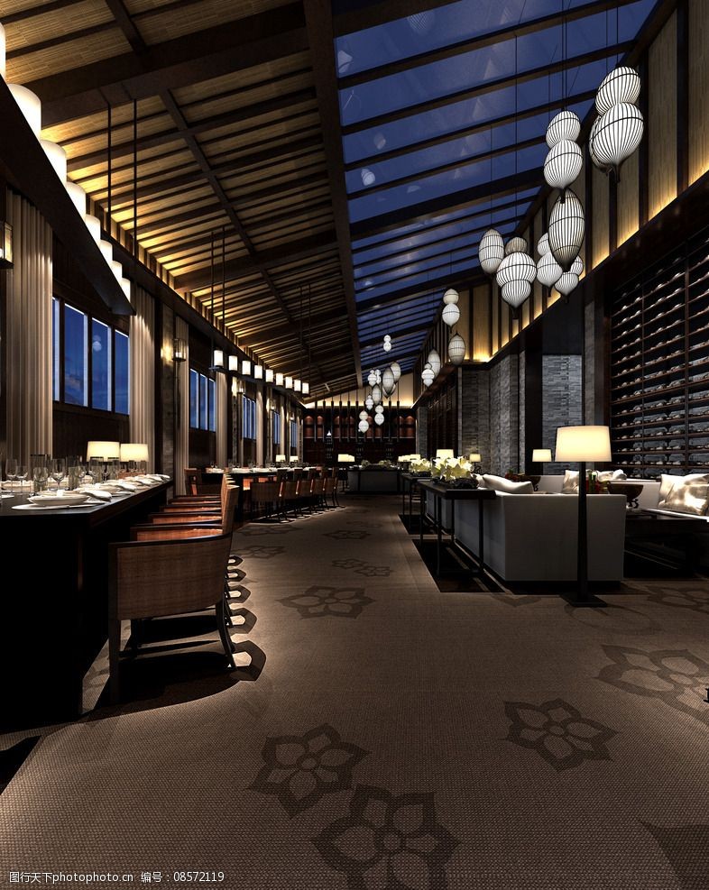 酒店行政酒廊效果图图片