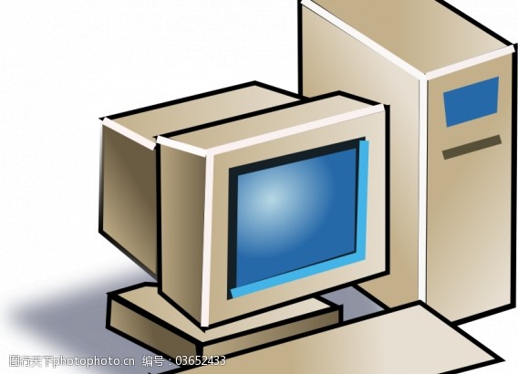 老式计算机矢量图像