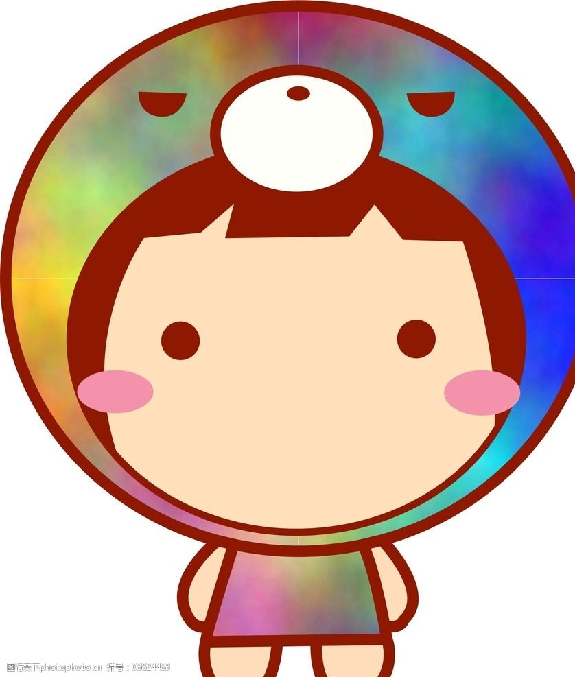 关键词:可爱娃娃 可爱 宝宝 娃娃 渐变色 卡通 开心超人 原创 动漫
