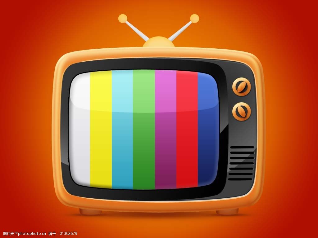 漂亮的电视机图标