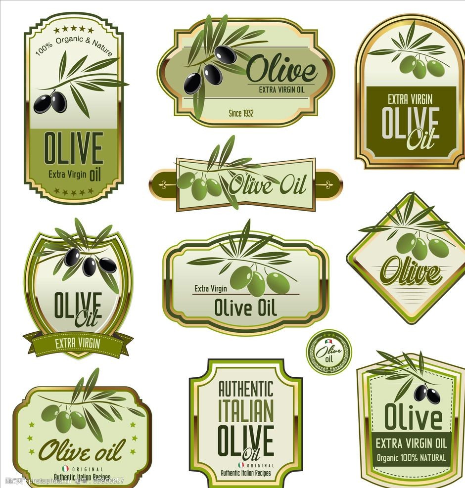 橄榄油标签logo图片
