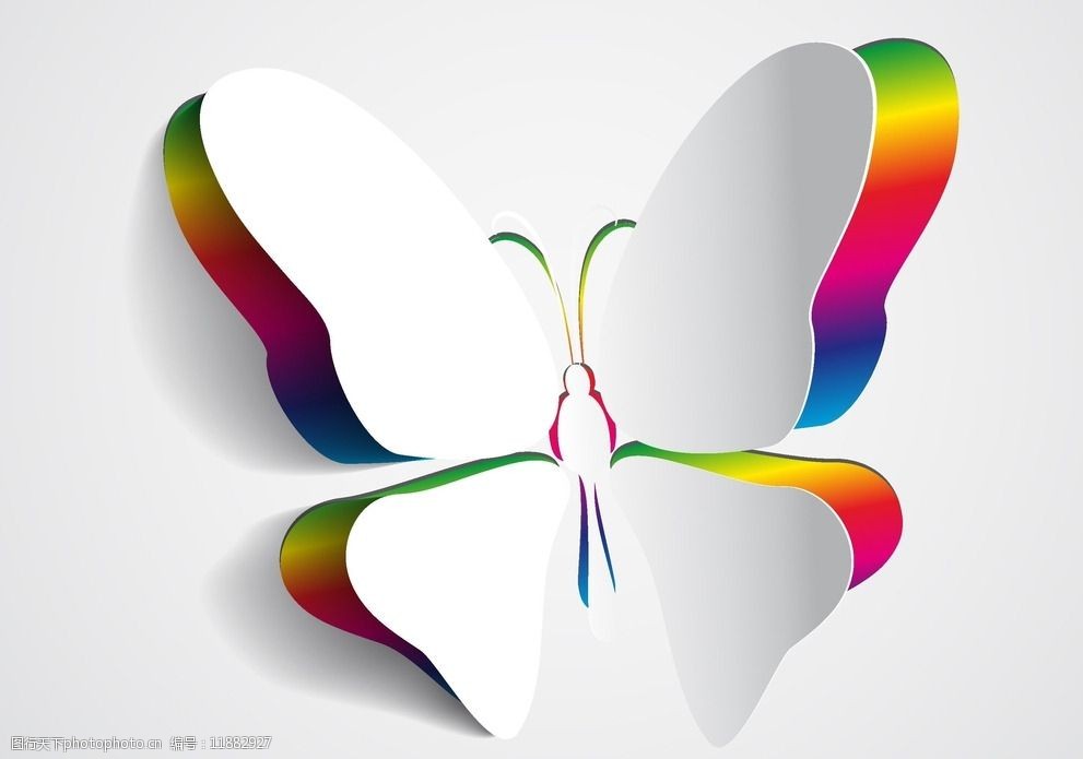 立体蝴蝶背景图片