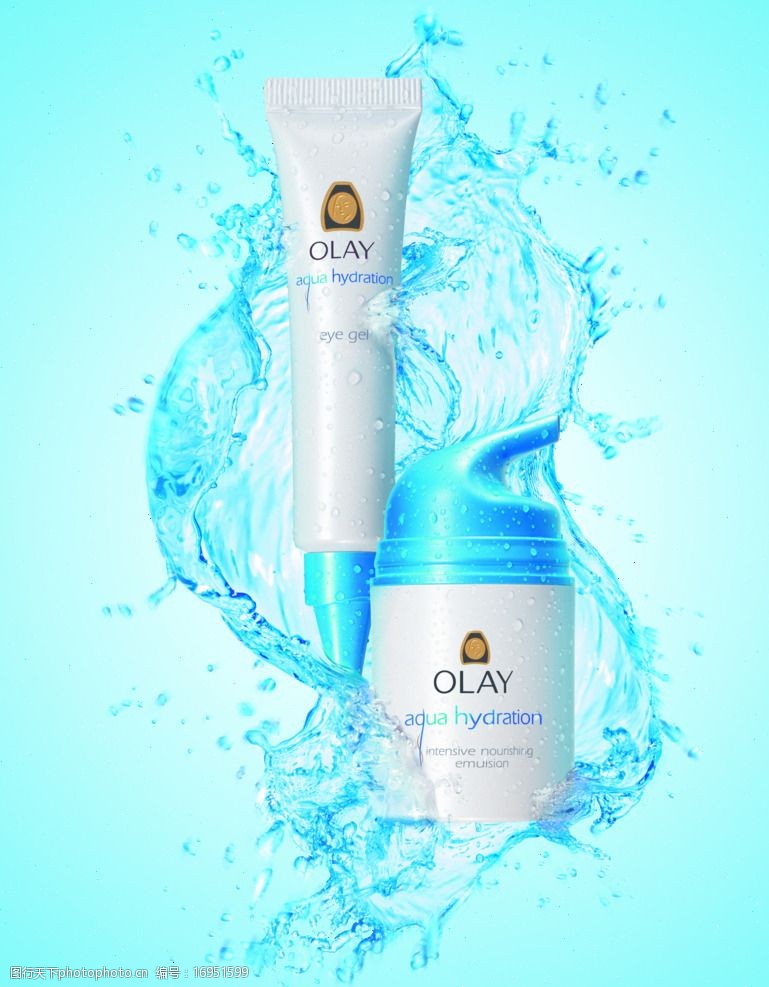 化妆品      olay 化妆品海报 水纹 olay海报 蓝色水 设计 广告设计